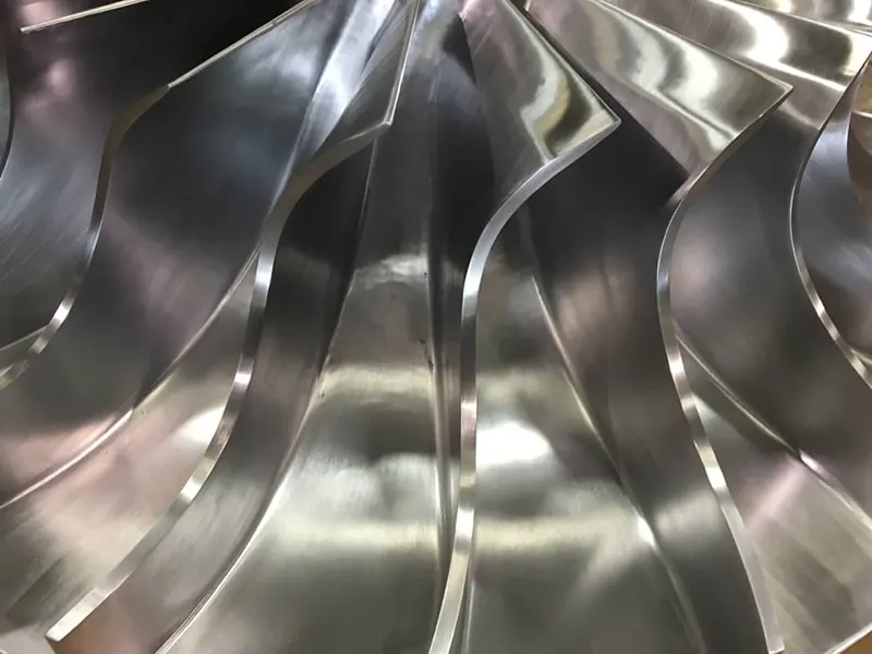 Electropolished stainless steel impeller for an aerospace application at Harrison Electropolishing